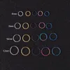 1Pc Stainless Steel Twist Hoop Nose Stud Ring Earrings Hinged Segment Septum Clicker Nose Lip Ring Hoop Helix Piercing Jewelry