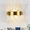 Kryształowy Ściana Światła Sypialnia Obok Złotych Ściennych Lampy AC 90-260V Łazienka Kinkiet ściany LED