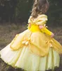 Kläder sätter nya baby prinsessor rosa barns showklänning halloween blå tävling lila klänning