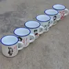 Großhandel 6 Stück chinesische Retro-Keramik hochweißes Porzellan nostalgische klassische Mini-Tasse T200506