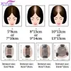 3D Replacement Piece Covering White Natural Invisible Clip In Bangs piece Synthetic Fake Bang Hair