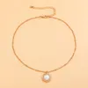 Pendant Necklaces Simple Pearl Necklace For Women Trendy Gold Color Chain With 2022 Fashion Jewelry Neck Ladies Gifts