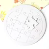 NEW4 Style DIY Blank Puzzle Peinture Graffiti Blanc Moule Coloriage Papier Puzzle Unique Enfants Cadeau RRE11838