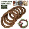 25/30 cm Kerst Rattan krans gevlochten krans DIY handgeweven grapevine wijnstokken kransen ambachten voor bruiloft Halloween vakantie decor Q0812