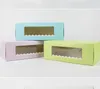 5 kolorów Długie kartonowe pudełko Piekarnie Ciasto Swiss Roll Pudełka Cookie Cakes Case Opakowania dla RollsWiss SN5494