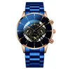 Venda quente Três olhos Calendário dos homens Band Steel Band Watch Men's Quartz Watch DMWH004 Jóias relógios de pulso