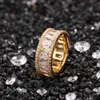 Fashion Mens Gold Ring Hip Hop Jewelry High Quality Silver Iced Out Wedding Rings