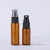 5ml 10ml 15ml 20ml Amber Glass Perfume Bottle Empty Refillable Spray Sample Vials 1500Pcs Lot with Black Pump Sprayer