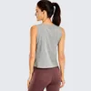 CRZ YOGA Dames PIMA Katoen Mouwloze Losse Tank Tops Oefengym Tops Athletic Shirts