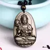 Натуральные золотые обсидианские жизни Будда пряди подвески ожерелье 12 зодиака счастливый амулет ожерелья мужчин и женщин