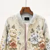 Damesjassen 2022 Herfst Retro Court Jacquard Borduurwerk Honkbal Uniform Zwaar Werk Beaded Jacket