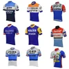 Vestes de course 10 rétro France maillot de cyclisme à manches courtes été rose bleu blanc vêtements de vélo vêtements vêtements de vélo Braetan