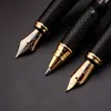 جودة عالية ثلاثة القلم مجموعة هدية مربع 0.5 ملليمتر و 1.0 ملليمتر إيروريتا نافورة الأسطوانة القلم المعدن الكامل 1047 Y200709