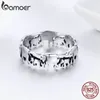 BAMOER TRENDY 100 925 STERLING Silver Empilable Animal Collection Elephant Family Dinger Rings for Women Silver Jewelry SCR344 Y127008742