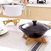 Porte-plateaux de table de table en bois amovible Pot de cuisine à la chaleur Pipe de refroidissement isolé Potholders Titulaire de gadget 211110