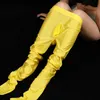 Calcetines de hombre alto elástico brillante aceite brillante pantimedias sedosas medias transparentes medias de baile hombres mujeres compresión apto para deportes Blac