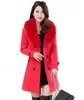 Europejskie i amerykańskie modne modne style Fall and Winter Plus Size Woolen Women039s Płaszcz podwójny wełniany płaszcz wełniany futra Col2523153