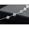 Shine Crystals uit Swarovski ketting onzichtbare transparante vislijn korte ketting hanger nekking voor vrouwen sieraden cadeau