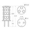 LED G6.35電球スーパーブライトハイパワー27LED 2835SMDは最大350LM DC12V AC12V調光極電球1PCS / LOT