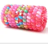 8 couleur Gradient Téléphone Fil bandeau coloré Ponytail Holder Élastique Téléphone Cordon Ligne cheveux cravate cheveux accessoires enfant cadeau