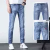 Mäns jeansdesigner och vårens höst AJ Brand Elastic Casual Slim Small Foot Light Kadt