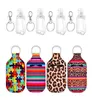 2021 Neue Neopren-Softballdruck Schlüsselanhänger Hand Sanitizer Flasche 30ml Tragbare Mini-Flaschen Inhaber Schlüsselanhänger Partei Favor Keychain