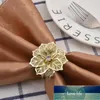 Anelli per tovaglioli Anelli Dedicati Dedicati Squisiti Design Fiore Hollow Out Flower per cenati Compleanni Compleanni Matrimoni Accordi per famiglie Decorazioni natalizie Prezzo di fabbrica