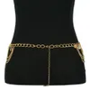 Retro Women Dance Accessories Waist Belly Jewelry Body with Chain Swags Tribal Gold Coins Belt