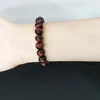 Beaded Strands Natural Red Tiger Eye Bracelet High-quality Red-brown Healing Stone Men's Simple Lucky Jewelry Inte22