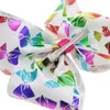 Позолотая полоса Сердце Принт Bow Узел Barrettes Hair Clips Bobby Bin