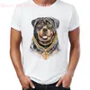 Erkek T-Shirt Moda Sevimli Karikatür Köpek Grafik Mektup Baskılı T-shirt O-Boyun Kısa Kollu Harajuku Eğlenceli Rahat Punk Top Kadınlar / Adam