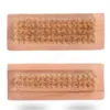 Natural Boar Bristle Brush Wooden Nail Brush Foot Clean Brush Body Massage Scrubber Make Up Tools DAA346