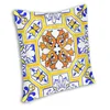 Cuscino/cuscino decorativo con piastrelle azulejo portoghesi, federa blu Delft, divertente