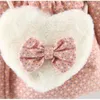Född baby flicka kläder blommig hooded bomull-vadderad jacka ytterkläder för 1 år födelsedagskläder tjejer outfits coat 211011