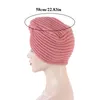 Beanie / Crânio Tampas Muçulmanos Moda Malha Chapéus 2021 Outono Inverno Quente Torcido All-Match Estilo Ocidental Temperamento Pulôver