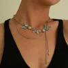 Chokers hiphop mode fjäril Pearl Choker halsband flerskiktsstjärna tassel hänge för kvinnor punk smycken lady gåva sidn22