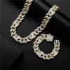 20MM Coffee Bean Pig Nose Chain 3:1 Zirconium Iced Our Full Zircon Hip Hop Men's Necklace