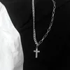 Pendant Necklaces 2021 Fashion Personality Cross Square Multilayer Hip Hop Long Chain Cool Simple Necklace For Women Men Jewelry Gifts