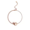 Design simples titânio aço romano pulseira digital personalidade ouro rosa / ouro jóias namoradas charme pulseiras com mulheres menina pulseira liga