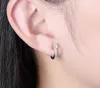 Orecchini in argento 925 con perno a forma di U di personalità con zirconi piccoli orecchini pendenti carini per i regali della ragazza delle donne EH040