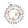Ant Angel Fashion Round Zirkon broche pins sieraden voor vrouwen luxe prachtige broches jaar geschenken met accessoires1535721
