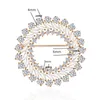 Fourmi ange mode ronde Zircon broche broches bijoux pour femmes luxe exquis broches année cadeaux avec accessoires