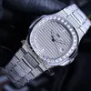 TWF White Gem Paved Diamonds 5719 PP324 A324 Orologio da uomo automatico Stick Bracciale in acciaio inossidabile con diamanti completamente ghiacciati Orologi gioielli Super Edition Puretime D4