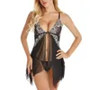 Vêtements de nuit pour femmes Mode Sexy Grande Taille Robe de nuit Lingerie Femmes Fermeture avant Vêtements de nuit Dentelle Tentation Sous-vêtements Chemise de nuit