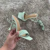2021 Womens Sandal Shoes Slipper shoe Summer Slippers Mules Ankle Strap Sandals Sexy high heel Slides Ladies Rome shoes Woman X0526