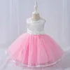 Girl's jurken 2022 Toddler Ceremony 1e verjaardagsjurk voor babymeisje kleding pailletten prinses doop jurk meisjes feest bruiloft