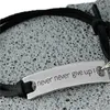 Citat Du är AMAZING Aldrig Ge aldrig upp Armband Brev Id Tag Armband Läder Manschetter Kvinnor Barn Bracelet Inspirerande Smycken