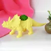 Potenciômetro de flor de dinossauro de plástico para cacto suculento plantas potes bonsai potes recipiente plantador jardim decoração rrd13316