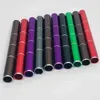 Newest Bamboo Joint 78mm colored Cigarette Shape Pipe Digger Cigarette Hitter Smoking Hand Tobacco Pipes Snuff Snorter Aluminum Bat