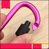 Outdoor Gadgets And Cam Hiking Sports & Outdoors8Cm D Type Carabiner With Lock Quick Nut Buckle Buckles Aluminum Backpack Hanging Drop Deliv